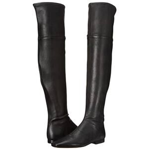 Vince NWOB Nissa 2 Over the Knee Boots Black Size 5M 100% Leather Square Toe